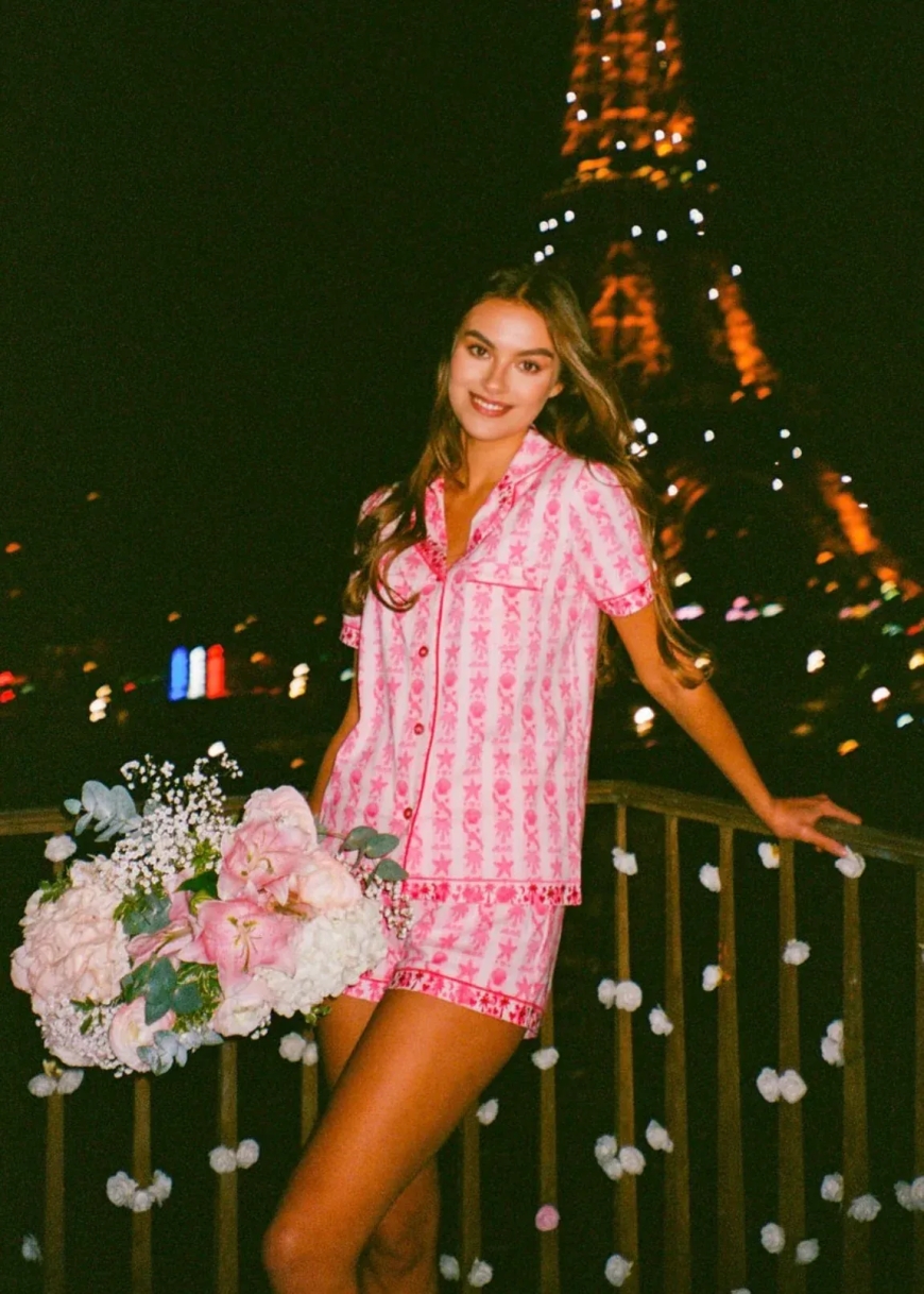 Pink Palm Puff Hoodie: Cozy Meets Cool